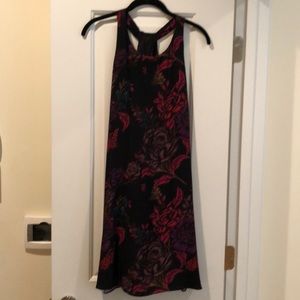 Above the knee floral racer back dress